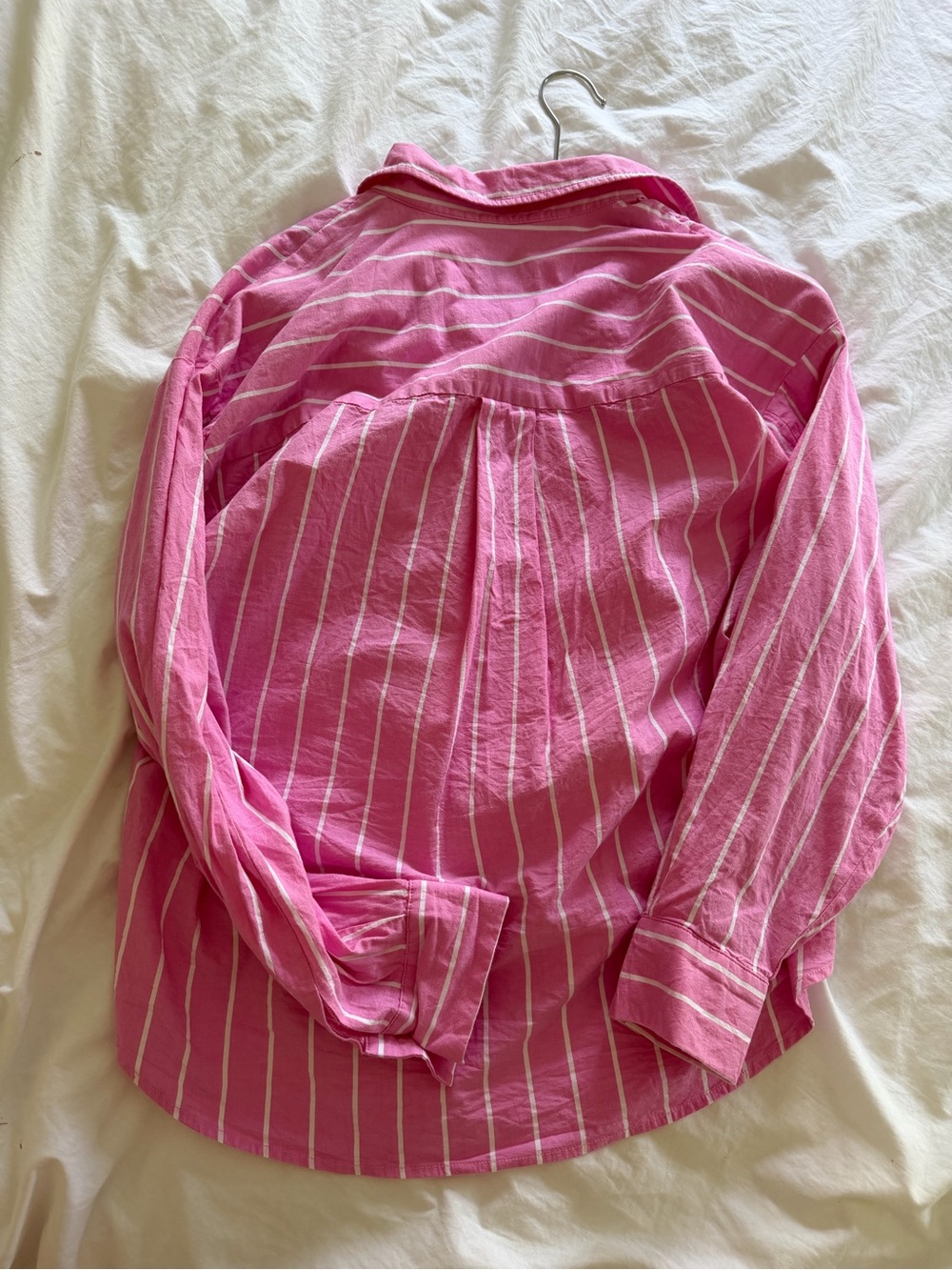 pistola Pink and White Striped Oversized Button-Down - Picture 4 of 5